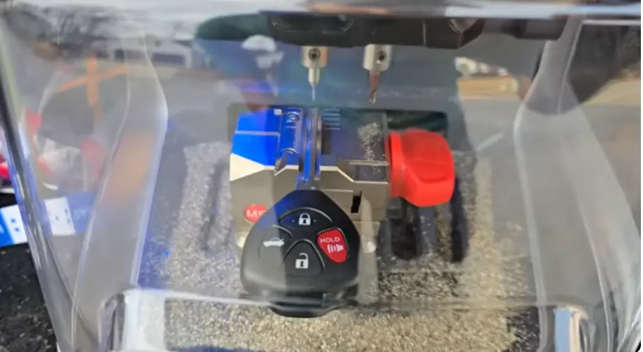 Replacement car key fob being programmed in Billings, MT